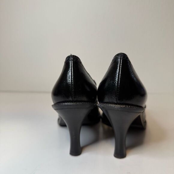 Vintage Nebuloni Lace Up Leather High Heels Size 39 - Picture 4 of 9